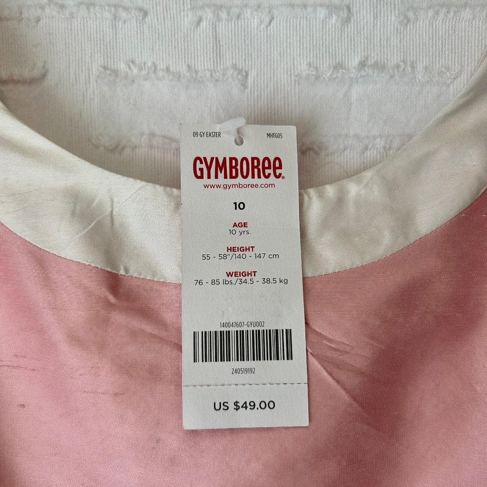 Gymboree Girls Special Occasion Dress-Pink/White-Size 10 - Picture 3 of 9